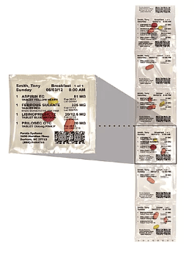 Medication strip packaging